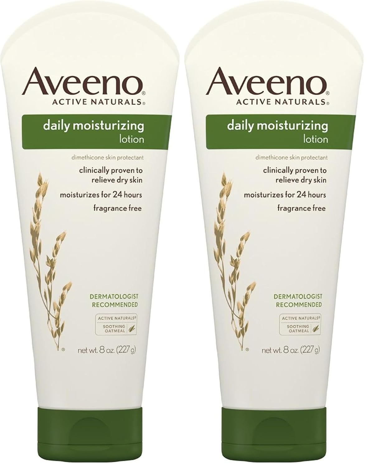 image:imageAveeno Daily Moisturizing Body Lotion with Soothing Prebiotic Oat Gentle Lotion Nourishes Dry Skin With Moisture Paraben Dye amp FragranceFree NonGreasy amp NonComedogenic 8 fl ozFragranceFree