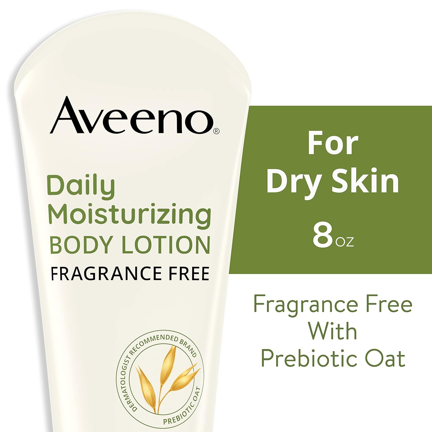 image:imageAveeno Daily Moisturizing Body Lotion with Soothing Prebiotic Oat Gentle Lotion Nourishes Dry Skin With Moisture Paraben Dye amp FragranceFree NonGreasy amp NonComedogenic 8 fl ozFragranceFree
