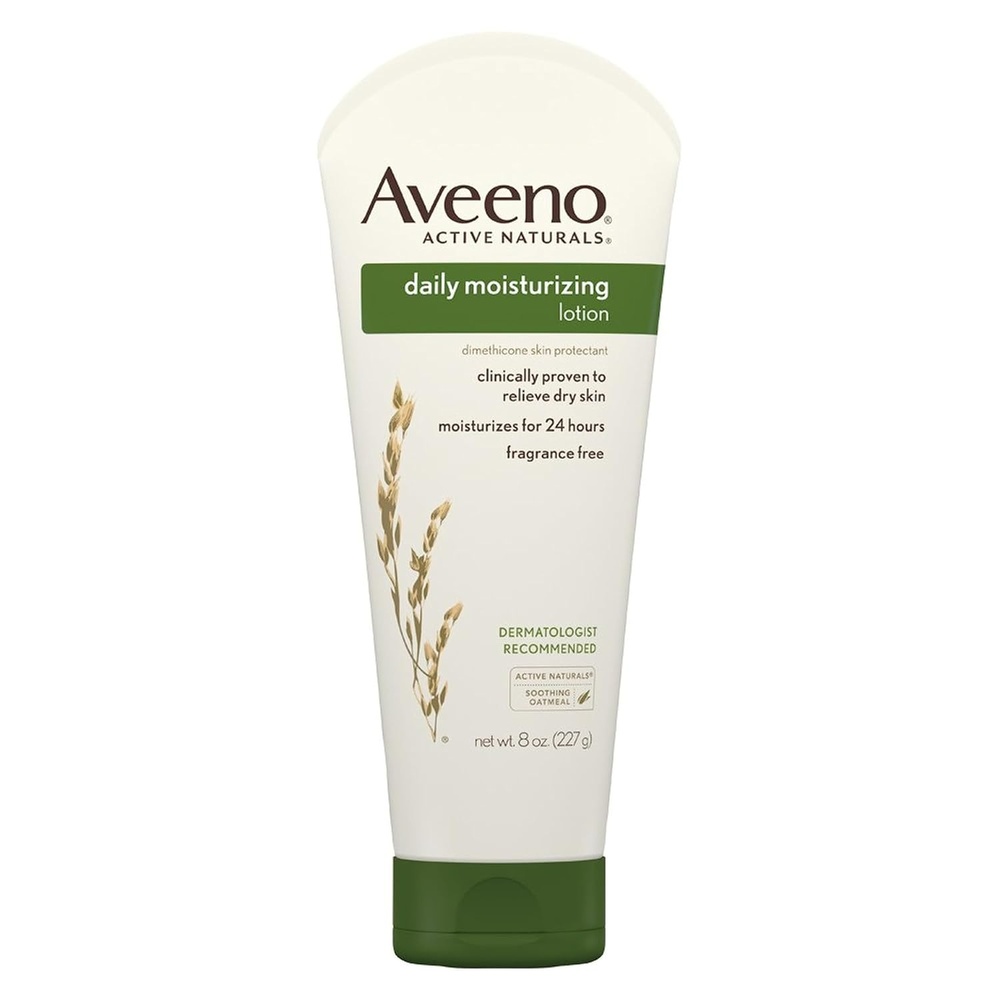 image:imageAveeno Daily Moisturizing Body Lotion with Soothing Prebiotic Oat Gentle Lotion Nourishes Dry Skin With Moisture Paraben Dye amp FragranceFree NonGreasy amp NonComedogenic 8 fl ozFragranceFree